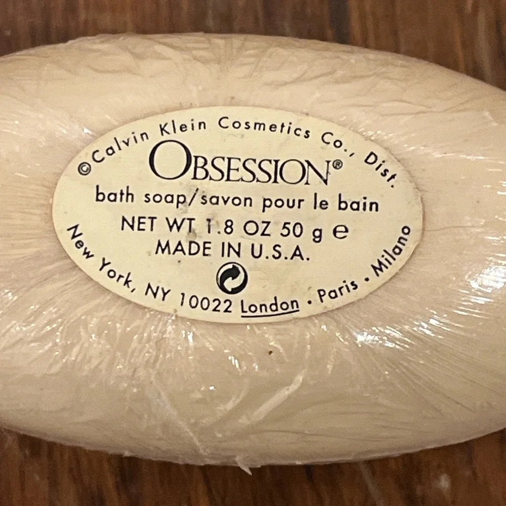 RARE Calvin Klein OBSESSION Bar Bath Soap 4.5oz And 1.8 Oz - Sealed!